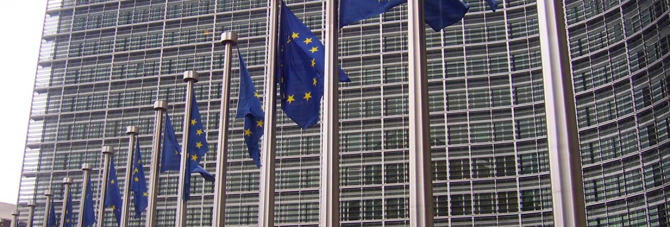 Banderas europeas en la Comisión Europea